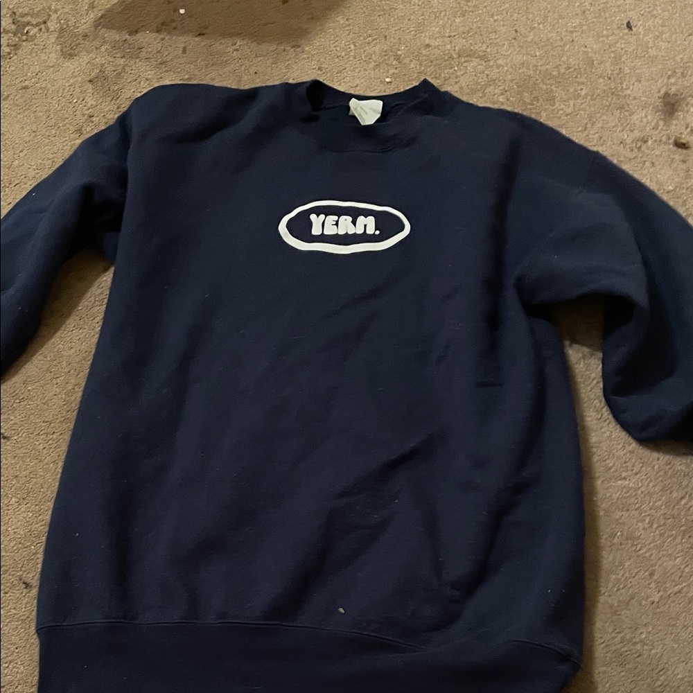 Hanes Dark Blue Crewneck Sweater with Graphic